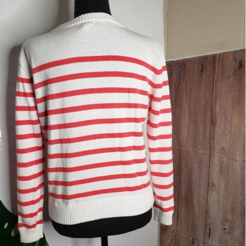 J.Crew Striped Crew Neck Long Sleeve Sweater Sz XXS - Picture 3 of 12